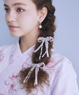 Maison de FLEUR パールリボンクリップＳＥＴ