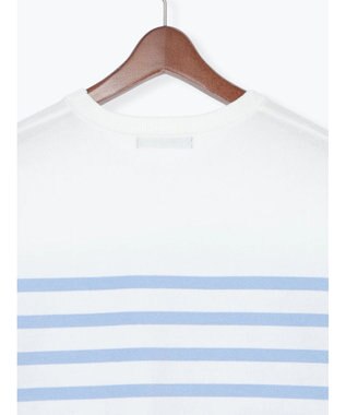 Te chichi ボーダーボックスシルエットプルオーバー サックスブルー