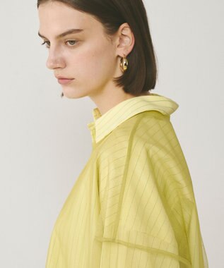 GRACE CONTINENTAL チュールレイヤードシャツ イエロー