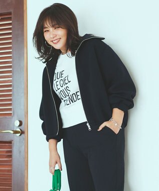  【野呂佳代さん着用】BEAUTY FORM JERSEY+ ZIPブルゾン