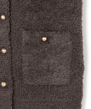 UNFILO 【STORY×UNFILO】シャギーニット ベスト チャコールブラウン