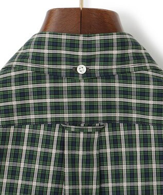 J.PRESS MEN ドビー マルチチェック シャツ グリーン系3