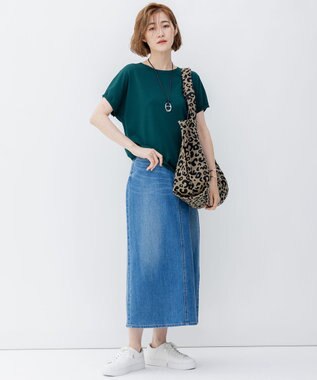 23区 【洗える】23区DENIM ストレッチデニム スカート スカイブルー系