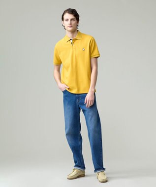 J.PRESS MEN 気品と愛嬌のバランスが抜群！【J.PRESS人気NO1ポロシャツ】 バックブルカノコレジメン ポロシャツ イエロー系