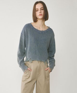 ピグメントニットトップ