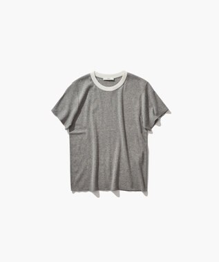 ATON FRESCA CIRCULAR RIB | パーフェクトフィットリンガープルオーバー GRAY/WHITE