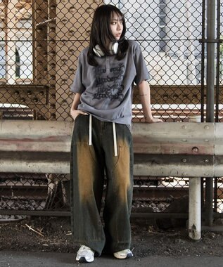 WEGO 【ユニセックス着用ITEM】グラフィックヘンリーネックT（SS） グレー