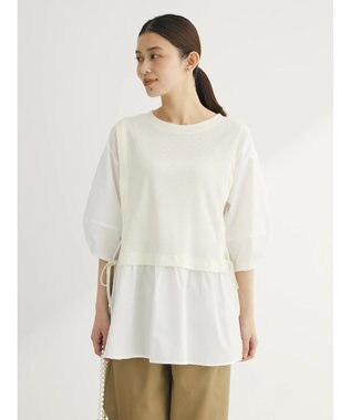Green Parks テレコドッキングチュニック Ecru
