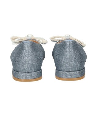 Bridget Birkin 【Bridget Birkin】パールリボンポインテッドパンプス ブルー雑材