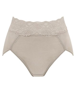 BRADELIS New York 【BRADELIS New York / 育尻・伸びる・綿混・深め】モモパンツ・ハイレグショーツ#303 シリーズ140万枚突破 補正ショーツ ダークグレージュ2