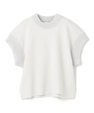 BEIGE， 【洗える・Oggi 11月号掲載】LAURA / ドライタッチ異素材リブニット L.Sage