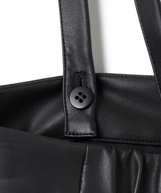 ICB フェイクレザー ナロースカート（サスペンダー付き） ブラック系