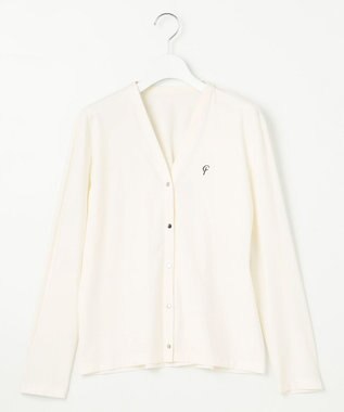23区GOLF 【23Fondation/WOMEN】【接触冷感・UVケア】Vネック カーデガン ホワイト系