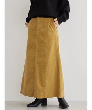 AMERICAN HOLIC コーデュロイＡラインスカート Mustard