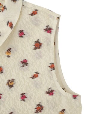 YECCA VECCA シアージャガードペプラムブラウス Ivory