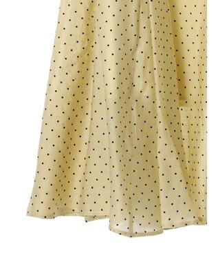 Green Parks AnriettMusee ドットフレアーロングスカート Lime Green