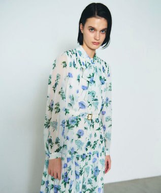 GRACE CONTINENTAL グラデフラワープリントワンピース キナリ