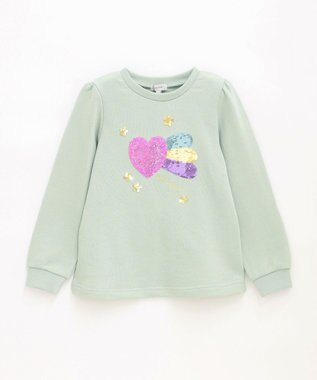 ANY KIDS ミラクルスパンコール トレーナー ミント×流れ星