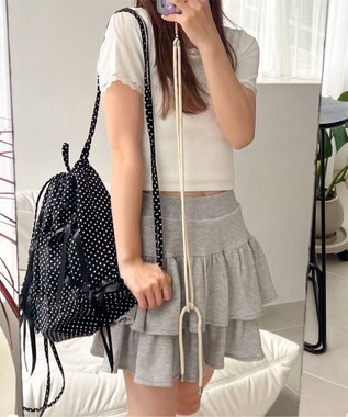 WEGO ドロストリボンギャザーナップサック 柄1