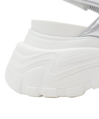 WEGO パテッドクロス厚底サンダル シルバー