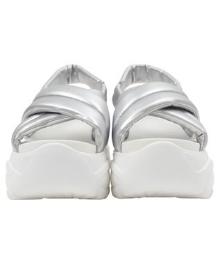 WEGO パテッドクロス厚底サンダル シルバー