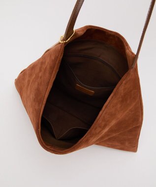 russet 【2025AW新作】本革スエードワンショルダーバッグ(CE-1583) Brown