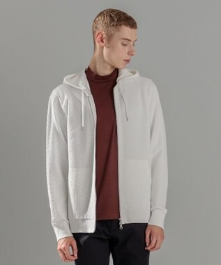 【イージーケア】 ヴィスコースリンクス　ジップアップニットフーディー