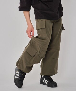 WEGO 【MLサイズ展開】2WAYリップストップカーゴパンツ