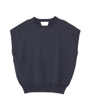 AMERICAN HOLIC 【WEB限定】接触冷感ラメフレンチスリーブニットプルオーバー Navy