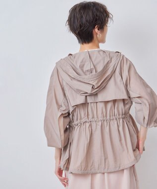 組曲 【撥水・WEB限定】ギャザーフード パッカブルブルゾン ブラウンベージュ系