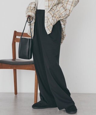 AMERICAN HOLIC 【イージーケア】ベイカーリラックスパンツ Black