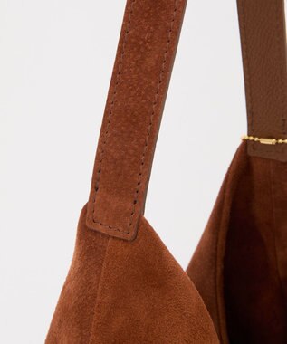 russet 【2025AW新作】本革スエードワンショルダーバッグ(CE-1583) Brown