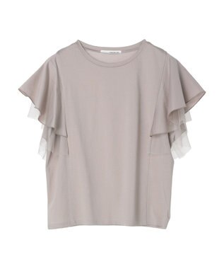 Green Parks ・ＥＬＥＮＣＡＲＥ　ＤＵＥ　フレアスリーブＴシャツ Gray Beige