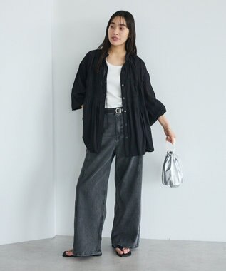 CRAFT STANDARD BOUTIQUE ウ゛ィンテージボイルロングスリーブブラウス Black