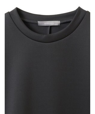 Green Parks ａ．異素材切り替えバルーンワンピース Charcoal Gray