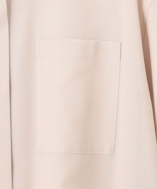 23区 【洗える】シアーマットクロス ロング シャツ ベージュ系