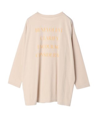 Green Parks シアーバックロゴチュニック Light Beige