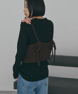 AMERICAN HOLIC ニットビスチェ Brown