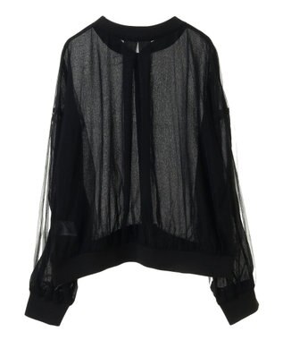 Green Parks チュールブルゾン Black