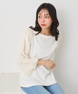 earth music&ecology マジョリカプリーツプルオーバー Off White