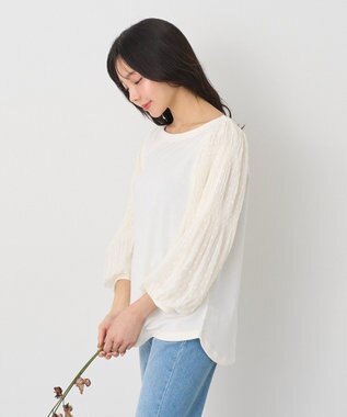 earth music&ecology マジョリカプリーツプルオーバー Off White