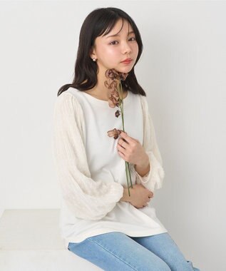 earth music&ecology マジョリカプリーツプルオーバー Off White