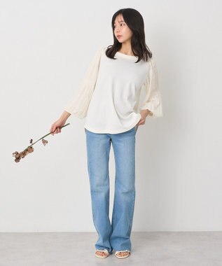 earth music&ecology マジョリカプリーツプルオーバー Off White