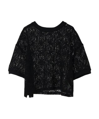 earth music&ecology レースプルオーバー Black