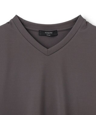 JOSEPH HOMME 【新素材】ハイゲージベアスムース　VネックＴシャツ グレー系