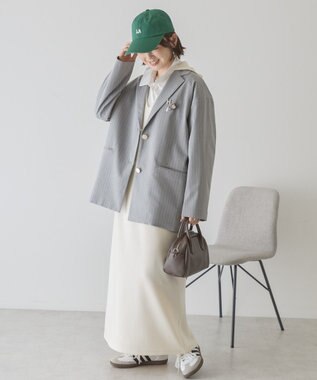 AMERICAN HOLIC オーバーサイズテーラージャケット Stripe Gray