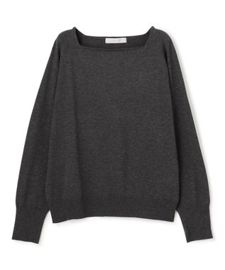 UNFILO マイビューティニット スクエアネック チャコール