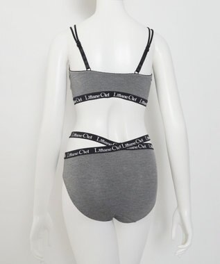 WEGO 【ブラトップ＆ショーツセット】Liliane　Ciel　ロゴテープ グレー