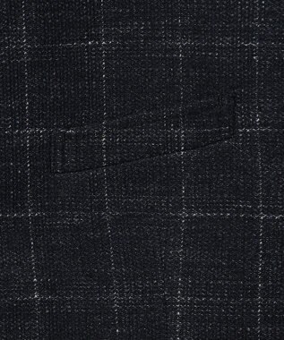 JOSEPH ABBOUD 【イタリア素材/軽量/ストレッチ】サマーツィードジャージーチェック プリント ベスト ネイビー系4