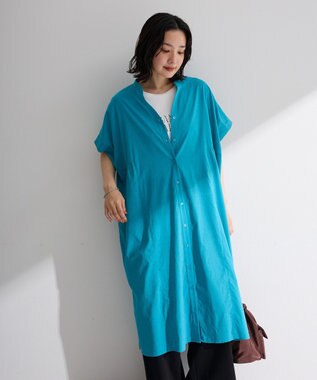 Green Parks 半袖シアースキッパーシャツワンピース